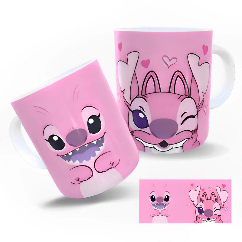 Caneca Personalizada do Stitch VÁRIOS MODELOS OFERTA POR 24 HORAS de Porcelana do Dia dos Namorados  - Stitch e Angel Eu te amo Xicara Presente Lembrancinha Kit Festa Aniversário Presente Dia das Mães Disney Infantil