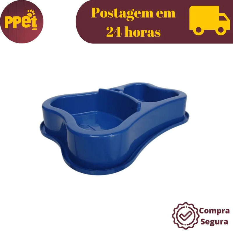 Comedouro Duplo Antiformiga Bebedouro Automático com Suporte para Garrafa