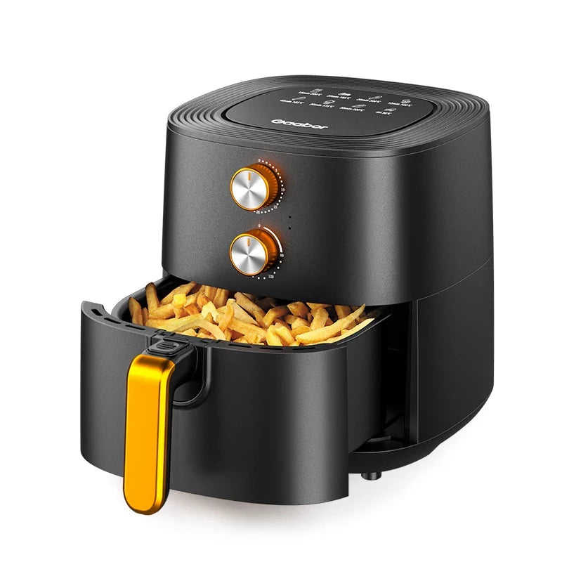 Fritadeira Elétrica Air Fryer Sem Óleo 6L Gaabor 127V / 220V Jumbo 1500W Antiaderente Grafite Fosco