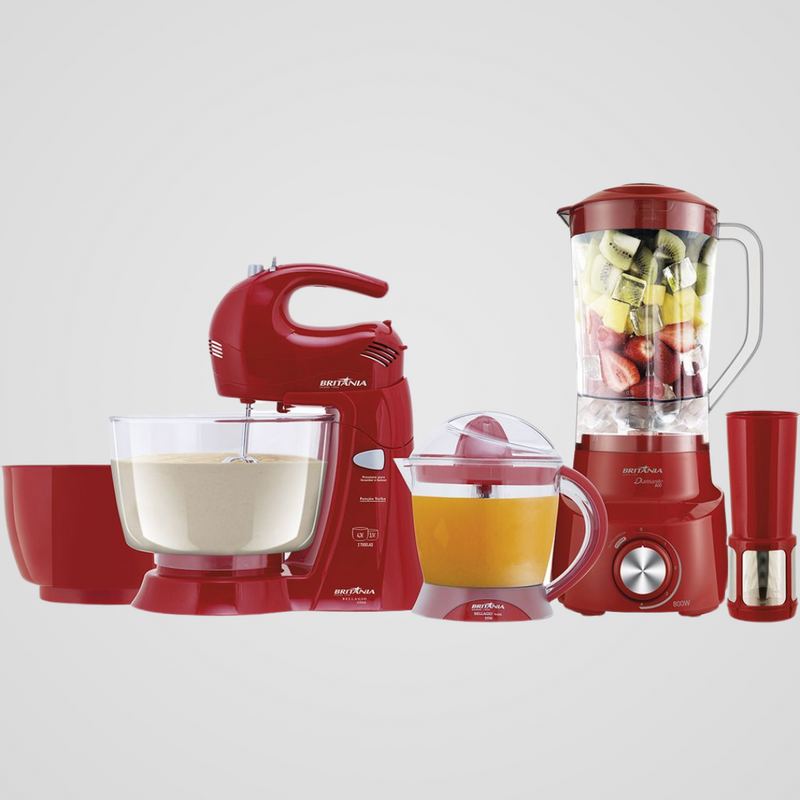Kit Cozinha Britânia 3 em 1 Vermelho