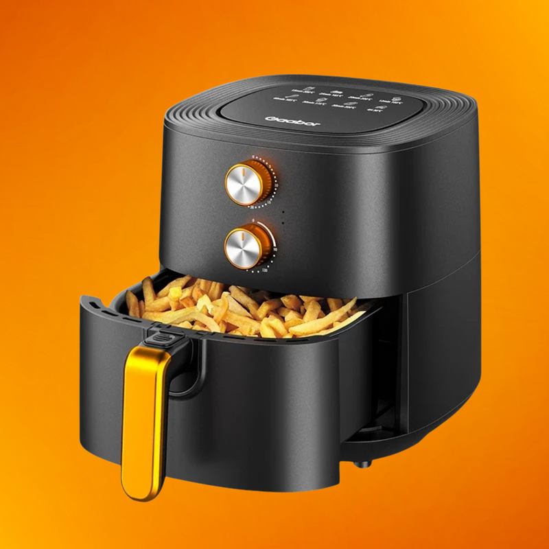 Fritadeira Elétrica Air Fryer Sem Óleo 6L Gaabor 127V / 220V Jumbo 1500W Antiaderente Grafite Fosco