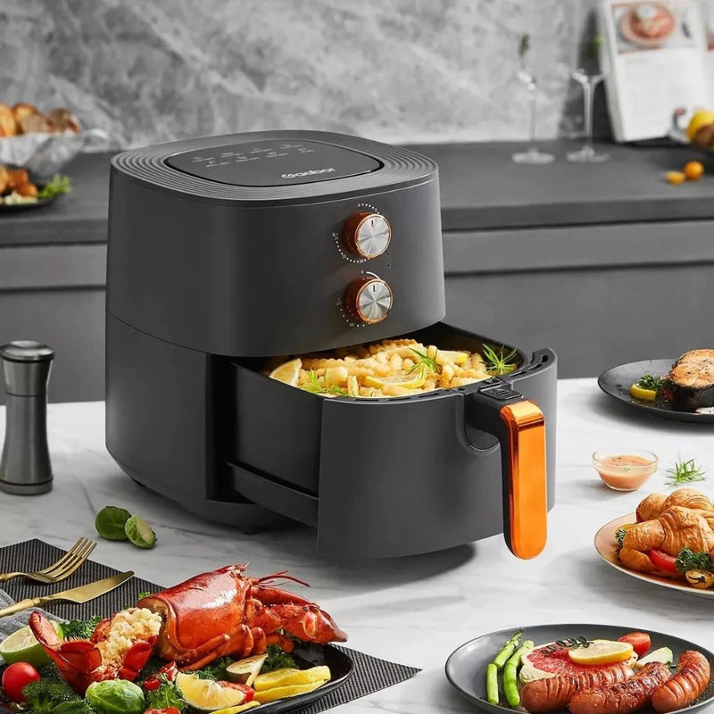 Fritadeira Elétrica Air Fryer Sem Óleo 6L Gaabor 127V / 220V Jumbo 1500W Antiaderente Grafite Fosco