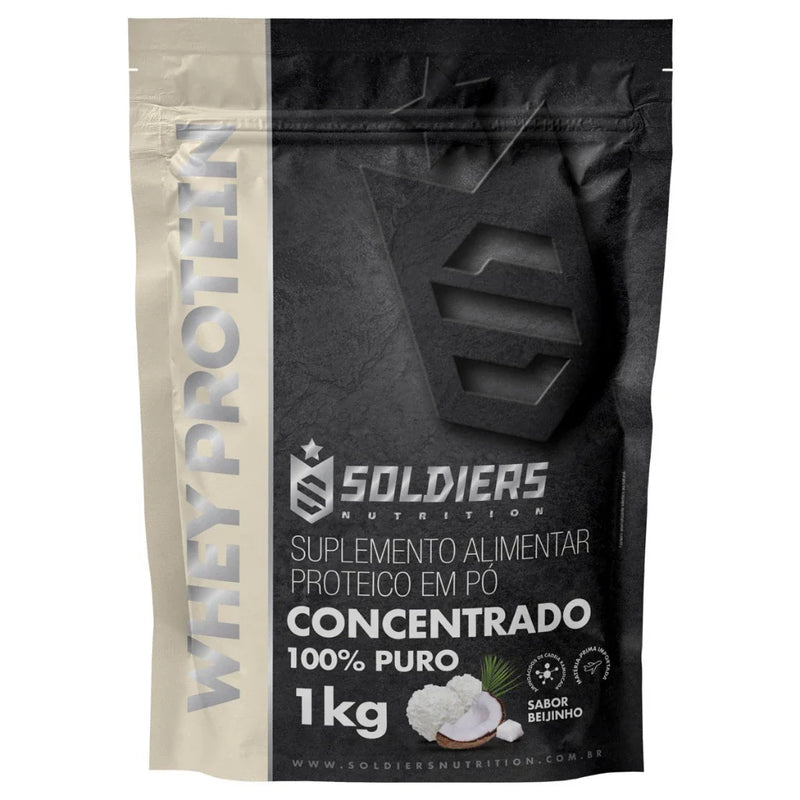 Kit: Whey Protein Concentrado 1Kg + Creatina Monohidratada 250g - 100% Importado - Soldiers Nutrition