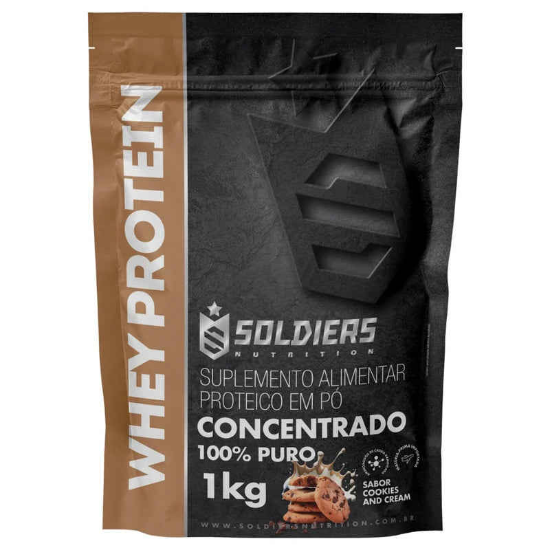 Kit: Whey Protein Concentrado 1Kg + Creatina Monohidratada 250g - 100% Importado - Soldiers Nutrition