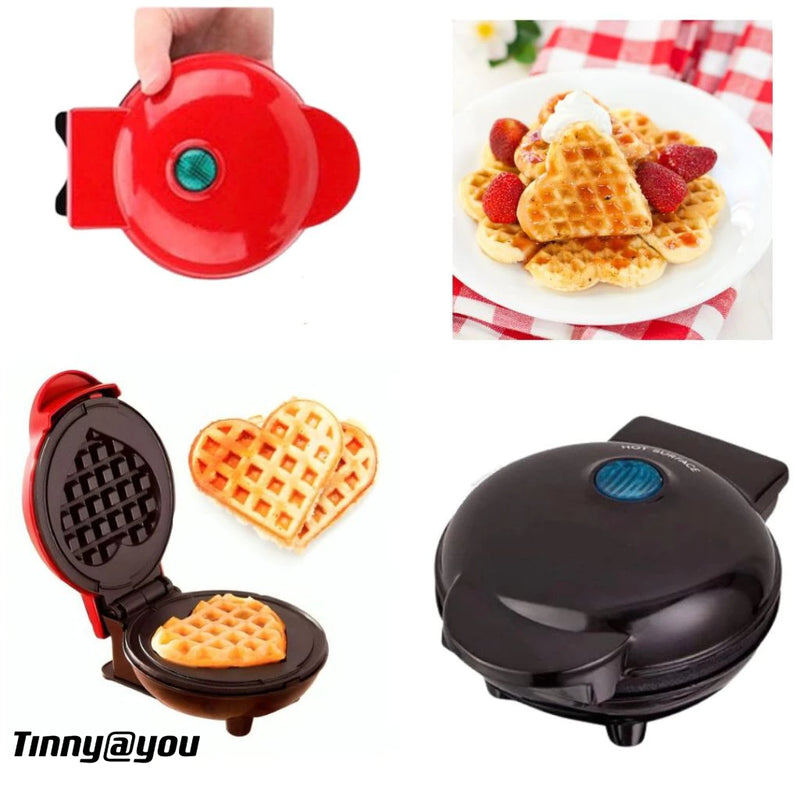 Maquina De Waffles Eletrica Mini Portatil Antiaderentes 110V TINNY YOU