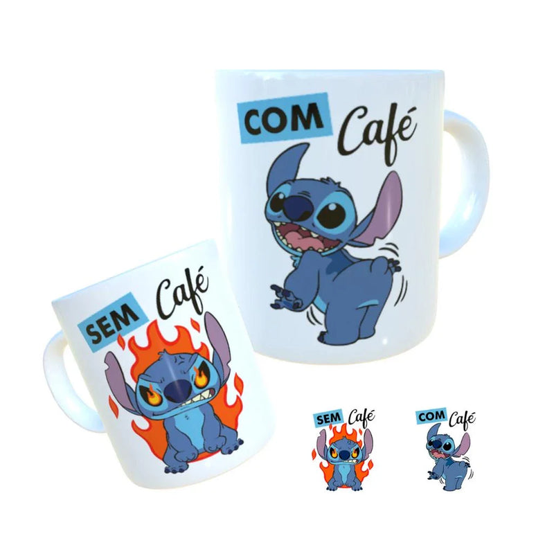 Caneca Personalizada do Stitch VÁRIOS MODELOS OFERTA POR 24 HORAS de Porcelana do Dia dos Namorados  - Stitch e Angel Eu te amo Xicara Presente Lembrancinha Kit Festa Aniversário Presente Dia das Mães Disney Infantil