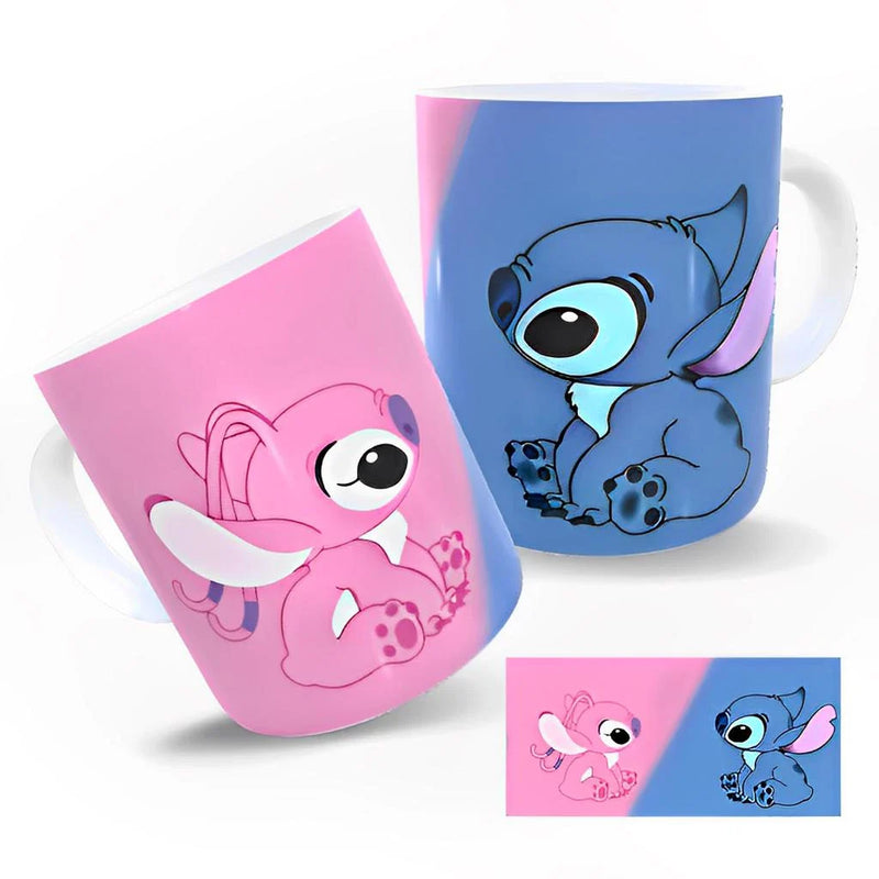 Caneca Personalizada do Stitch VÁRIOS MODELOS OFERTA POR 24 HORAS de Porcelana do Dia dos Namorados  - Stitch e Angel Eu te amo Xicara Presente Lembrancinha Kit Festa Aniversário Presente Dia das Mães Disney Infantil