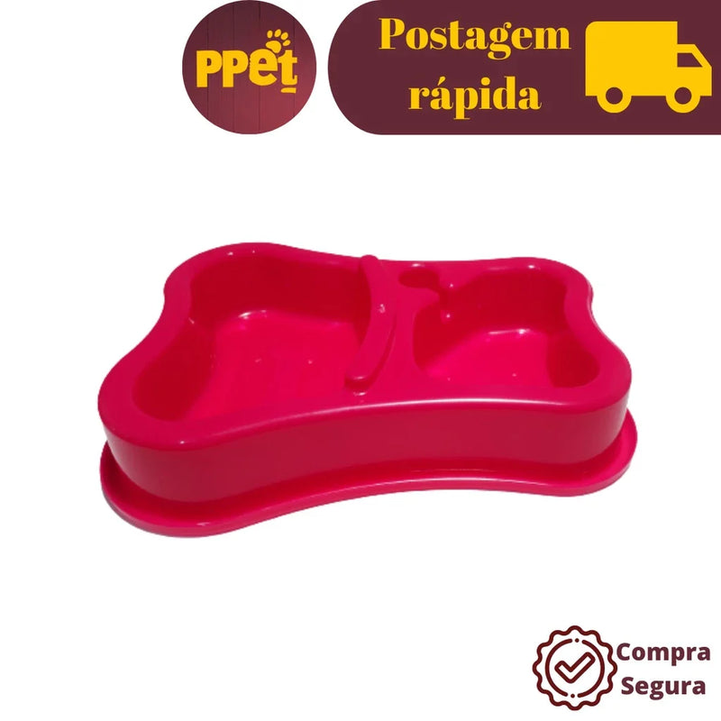 Comedouro Duplo Antiformiga Bebedouro Automático com Suporte para Garrafa