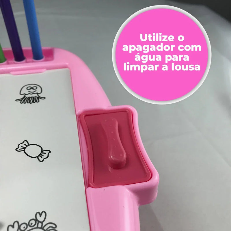 Mesa Lousa Projetora De Desenhos Infantil C/ Som - Castela Brasil